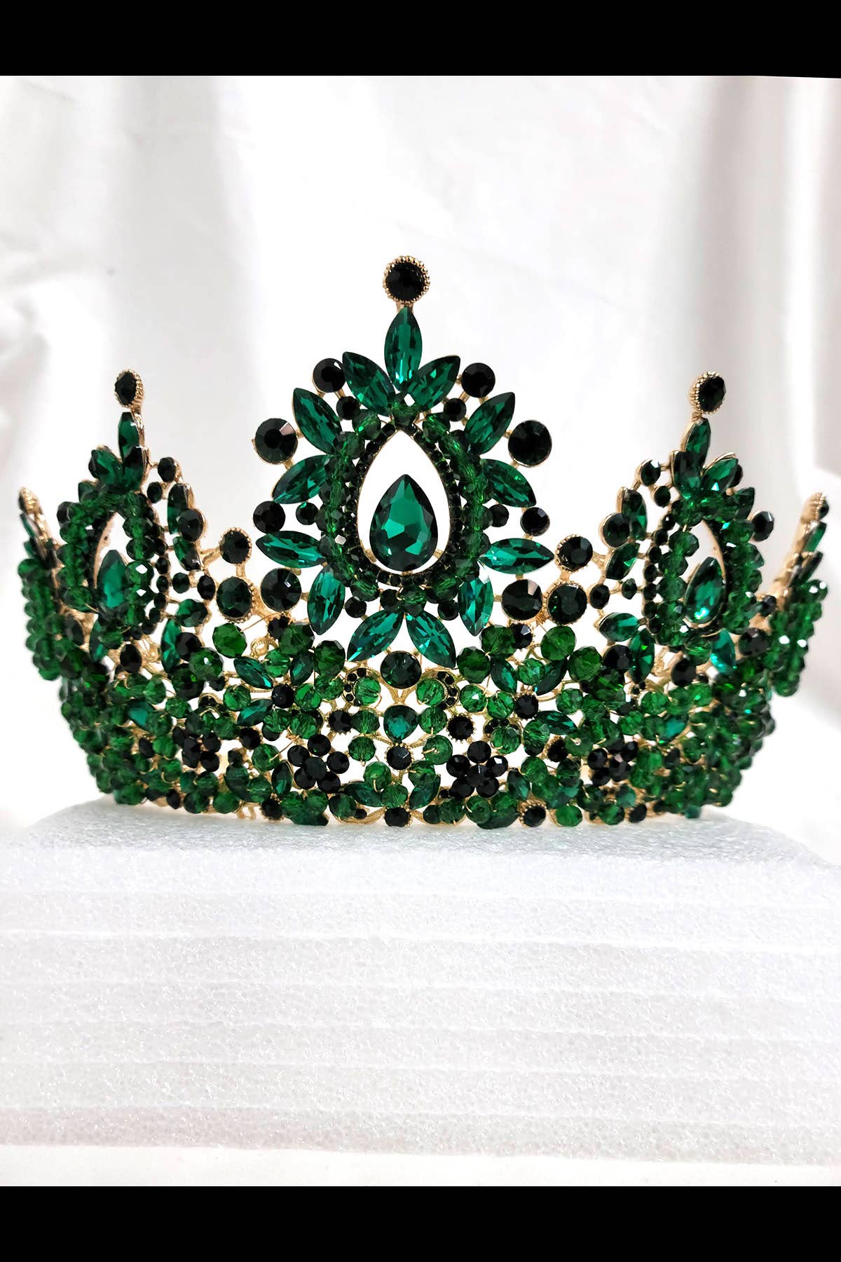 Metal tiara with jewel rhinestones HT962