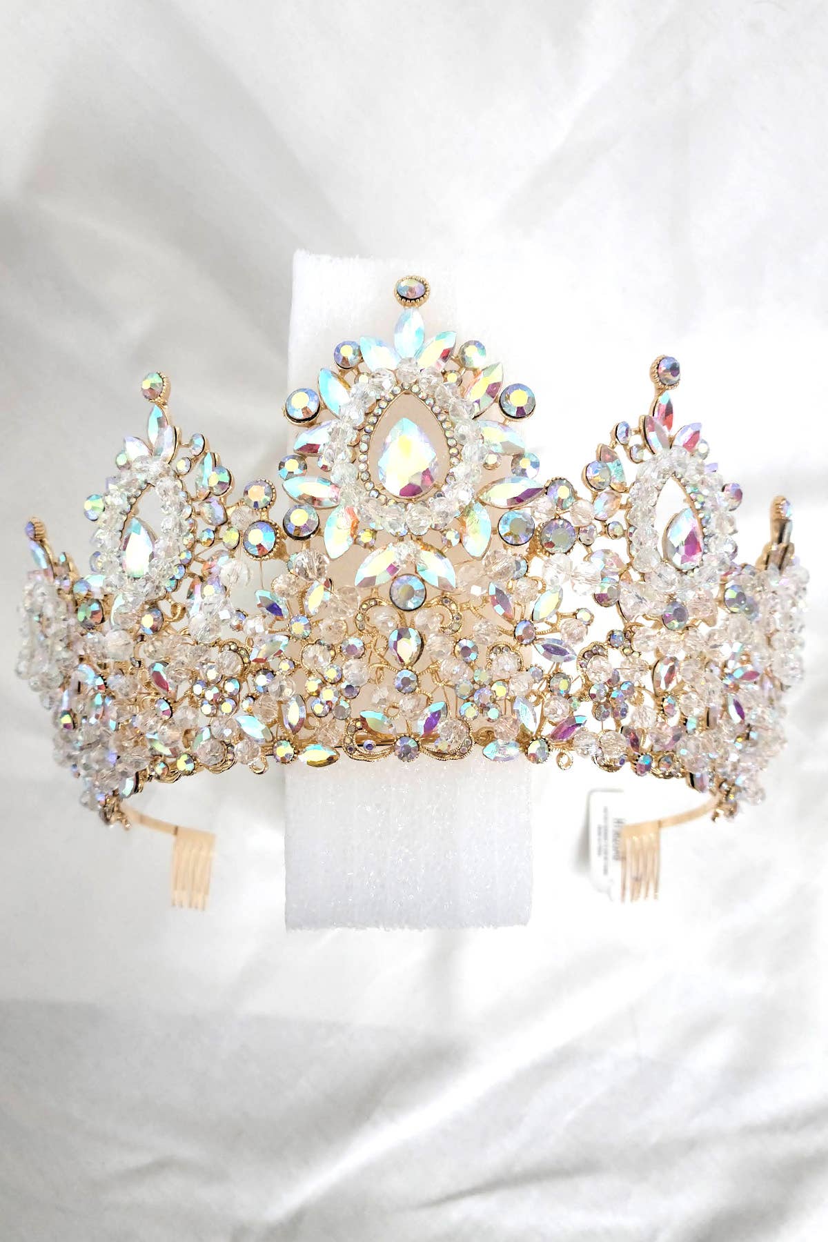Metal tiara with jewel rhinestones HT962