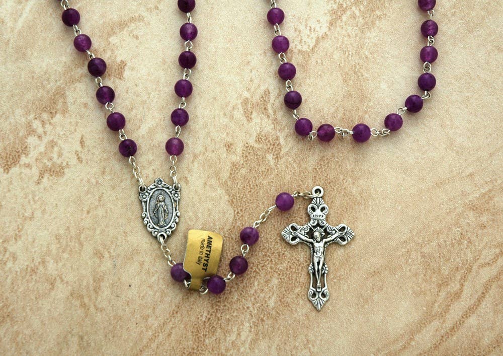 DR1247A- Italian Amethyst Rosary