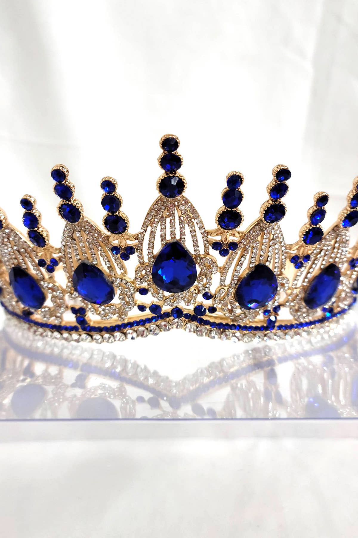Regal Tiara With Jewels and Gemstones HT951
