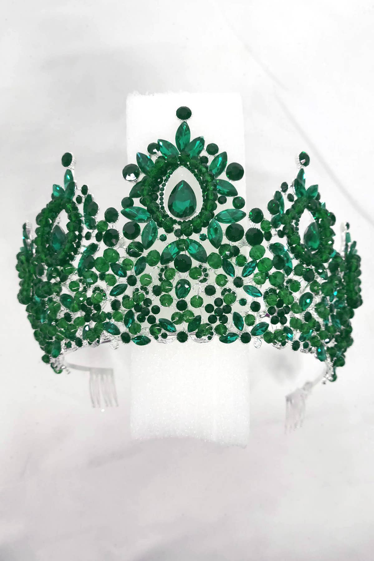 Metal tiara with jewel rhinestones HT962