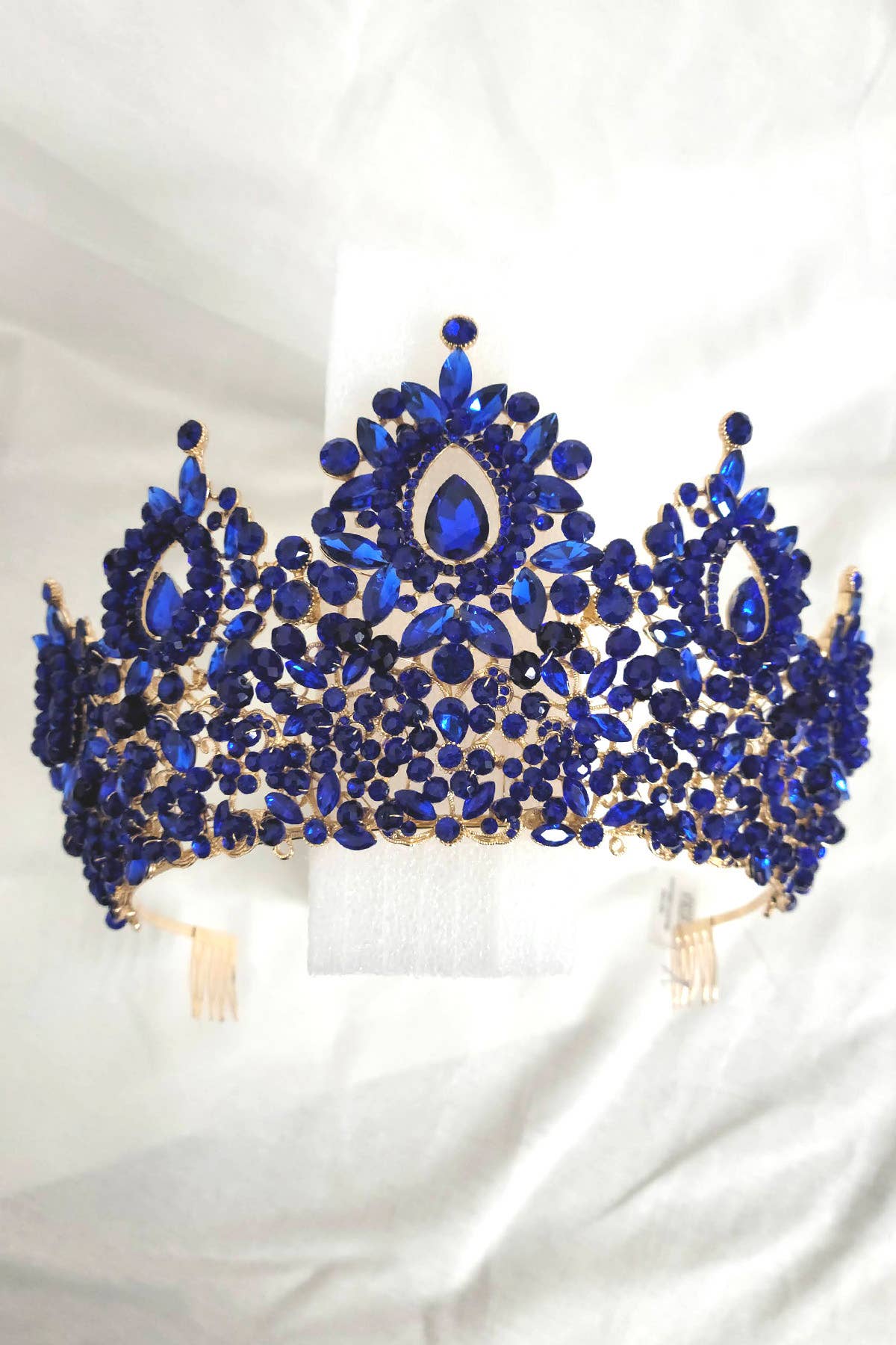 Metal tiara with jewel rhinestones HT962