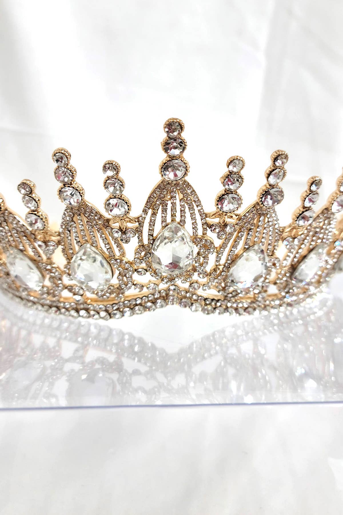 Regal Tiara With Jewels and Gemstones HT951