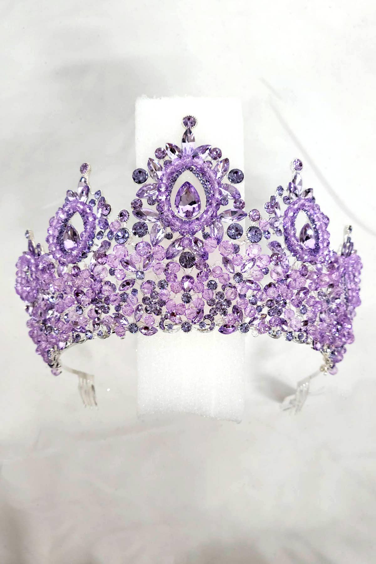 Metal tiara with jewel rhinestones HT962