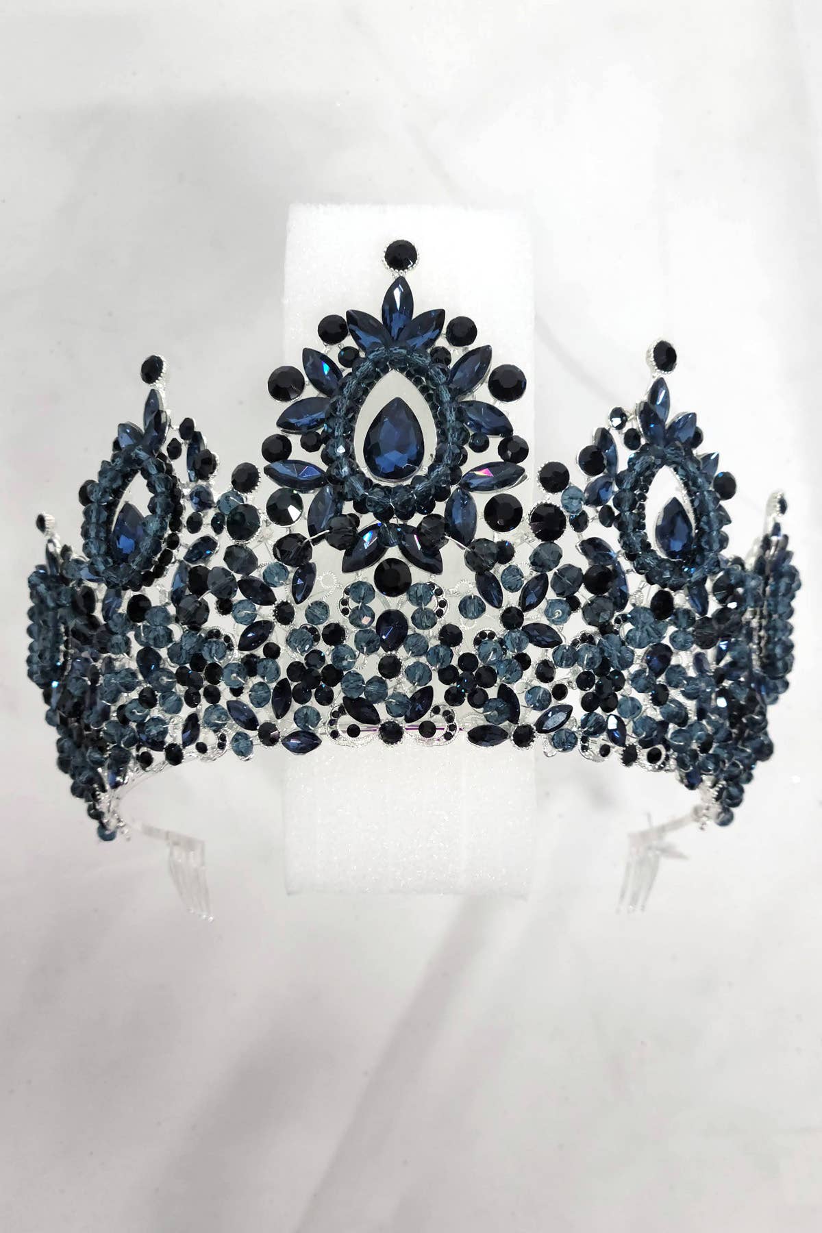 Metal tiara with jewel rhinestones HT962