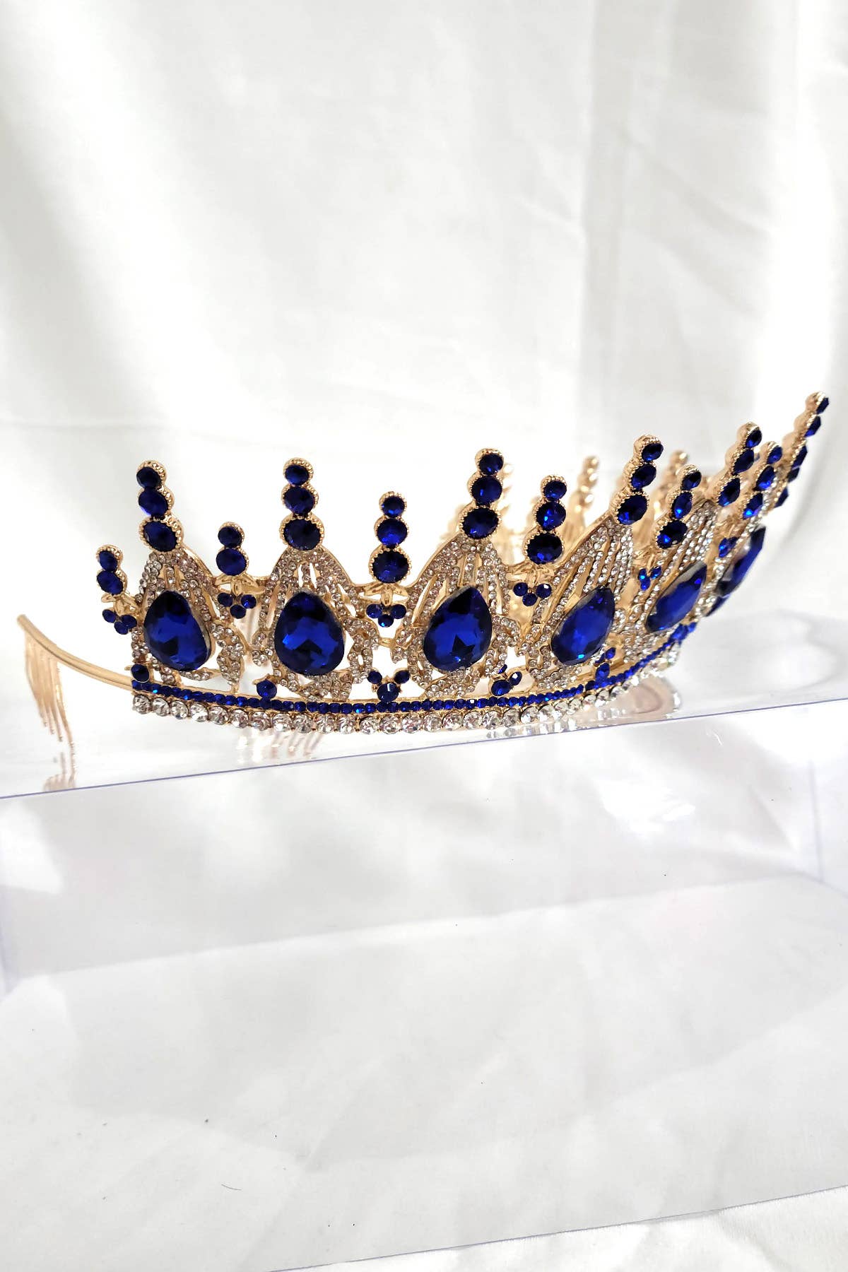 Regal Tiara With Jewels and Gemstones HT951