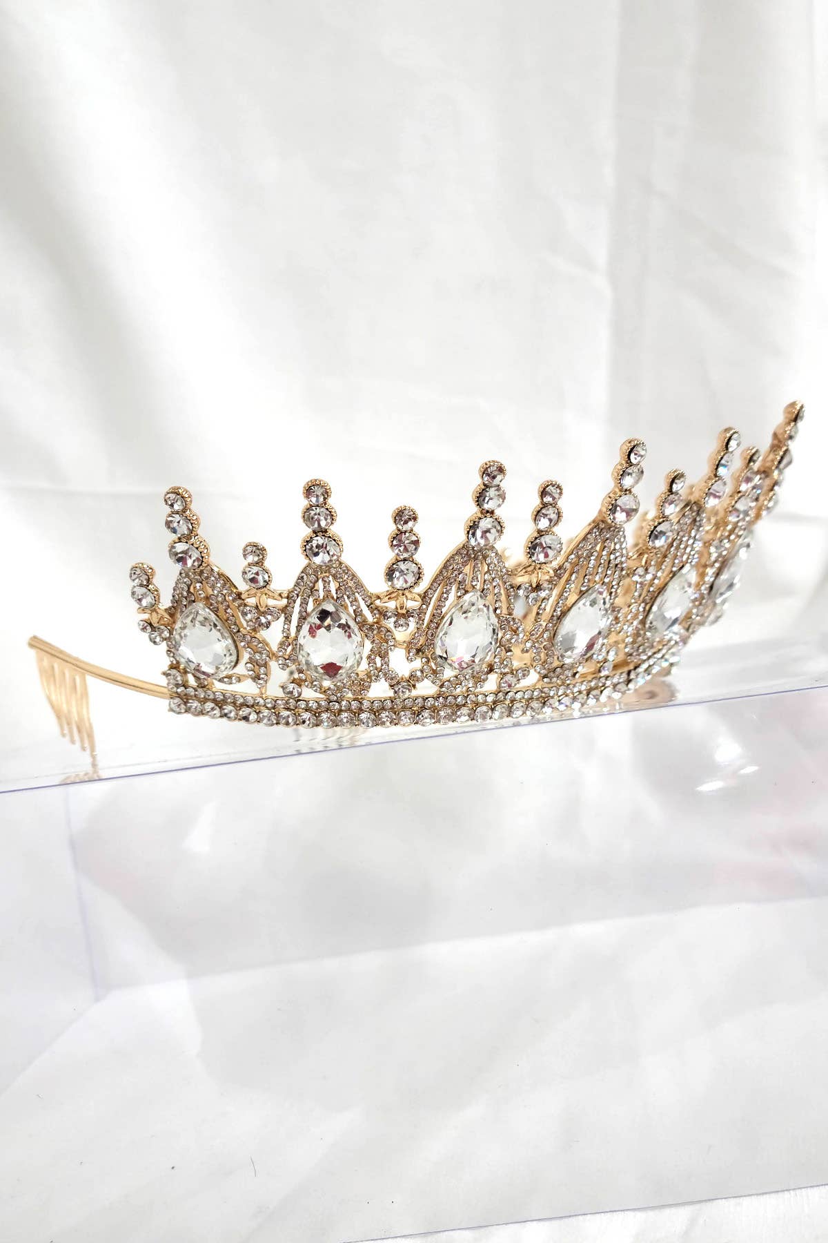 Regal Tiara With Jewels and Gemstones HT951