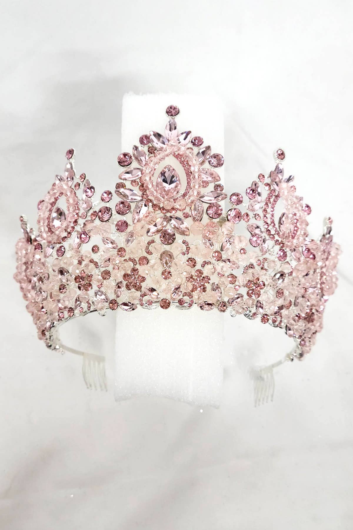 Metal tiara with jewel rhinestones HT962
