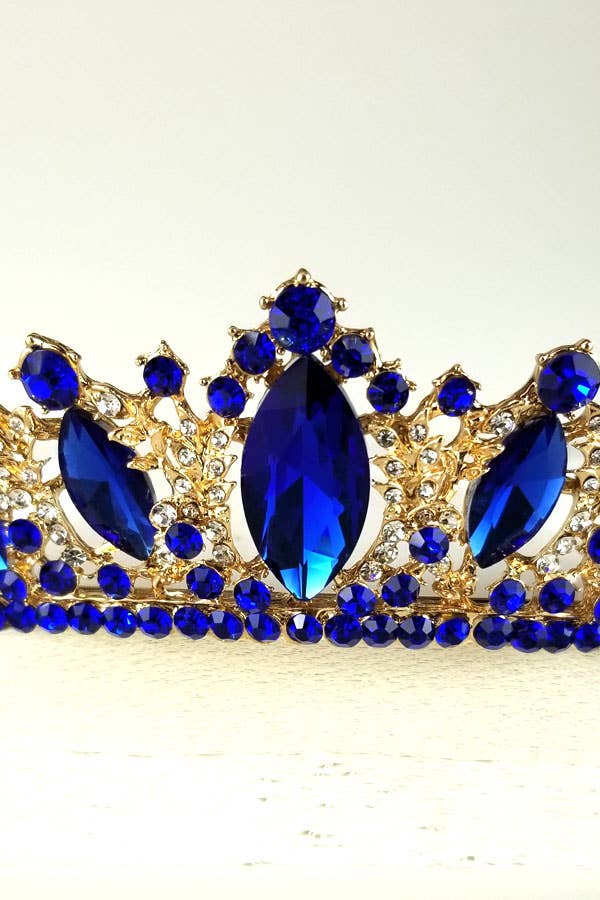 One Size Fits All Metal Tiara With Jewels HT882-
