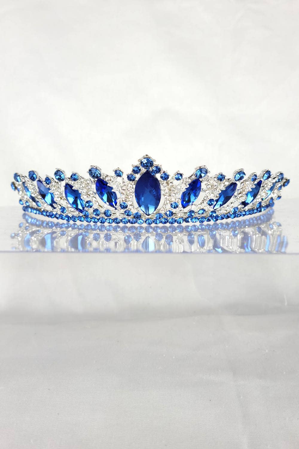 One Size Fits All Metal Tiara With Jewels HT882-