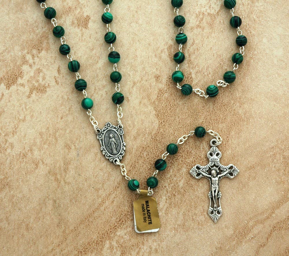 DR1247ML- Malachite Rosary