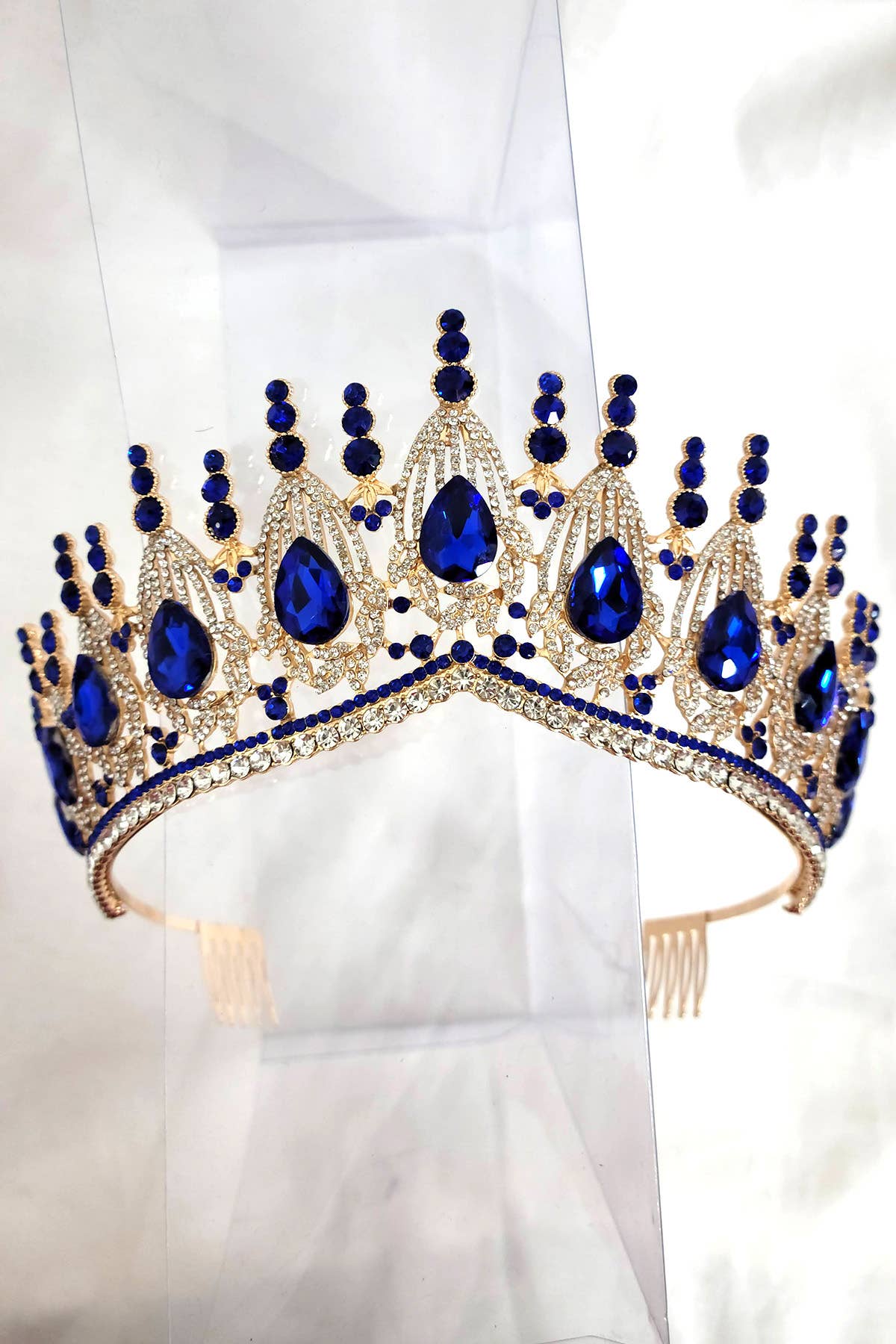 Regal Tiara With Jewels and Gemstones HT951