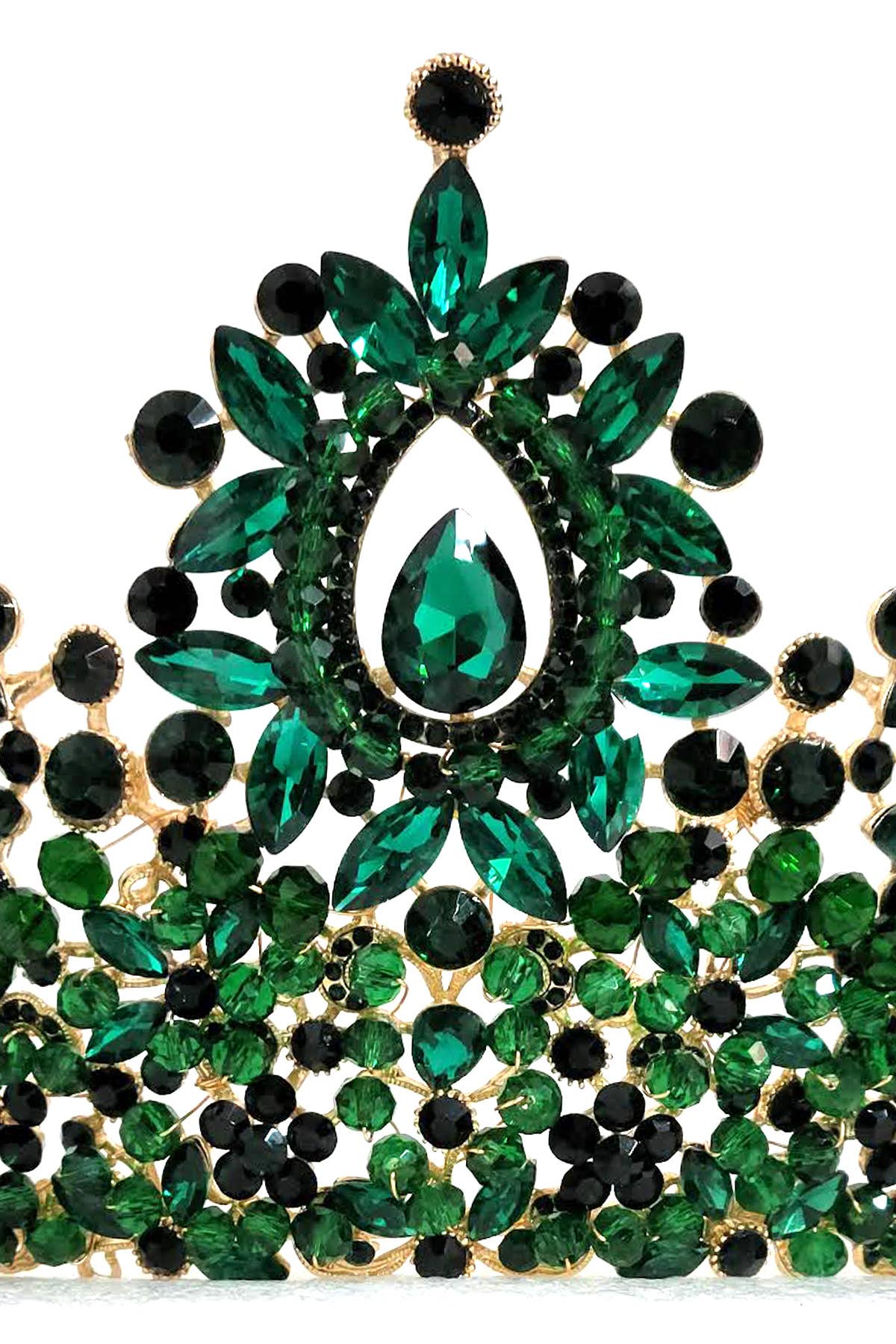 Metal tiara with jewel rhinestones HT962