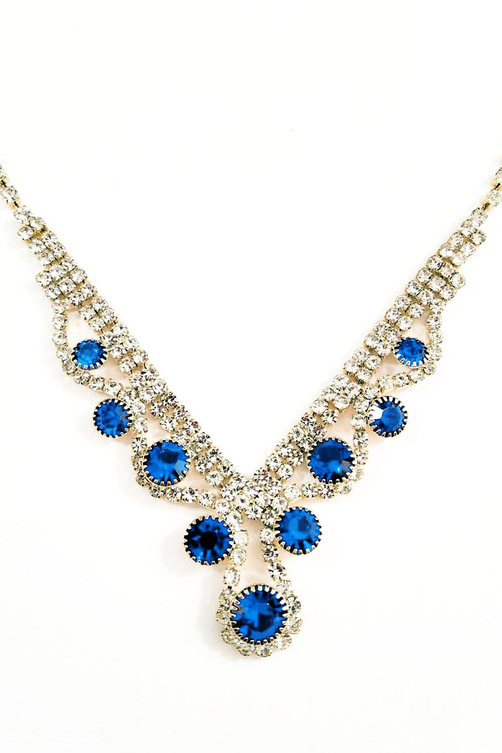 Metal Necklace, Earring, & Bracelet Set with Jewels JR3174-