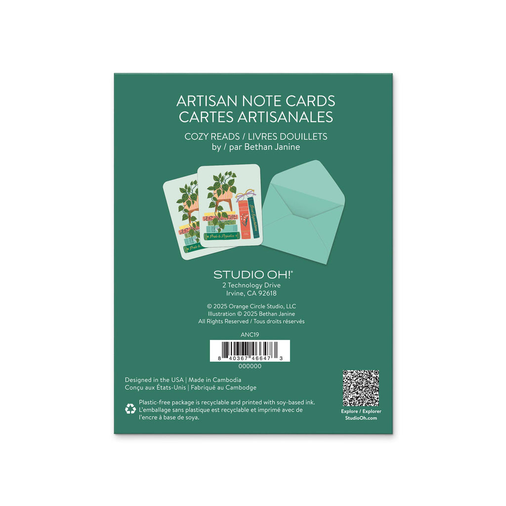 Cozy Reads Artisan Note Card Set