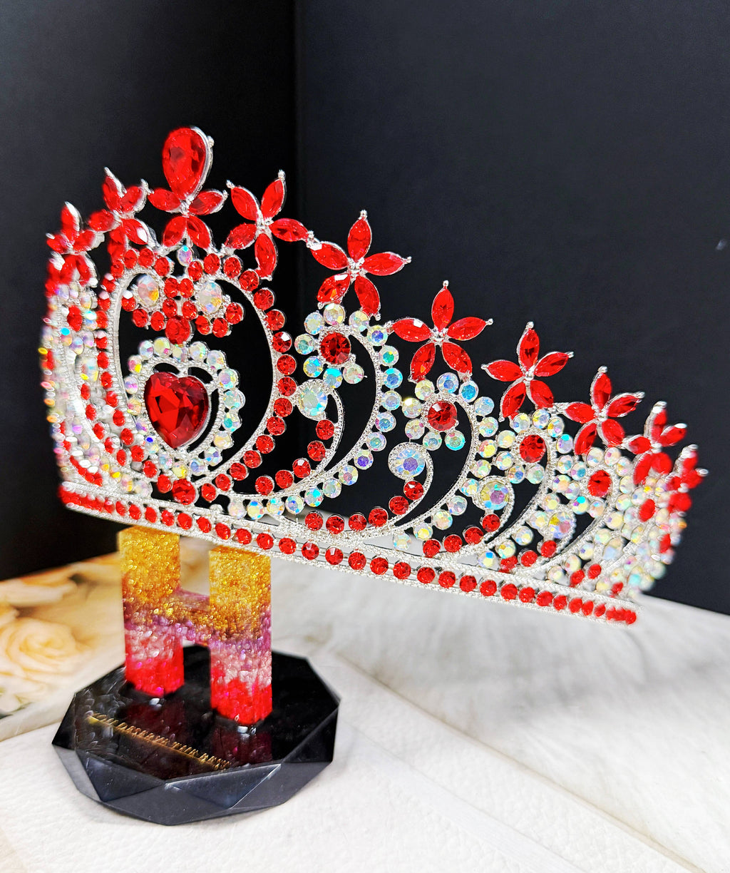 Red Crystal tiara - CR154