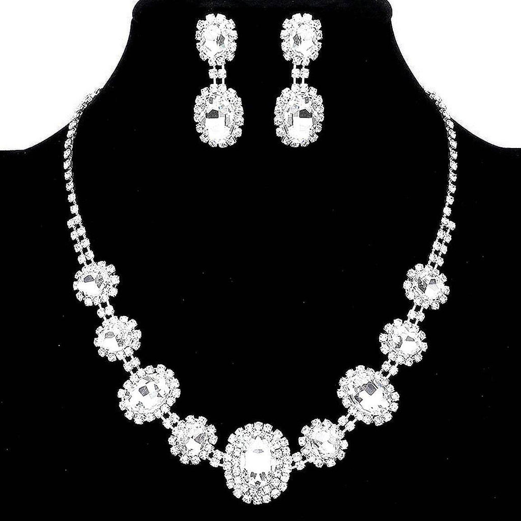 Oval Shape Rhinestone Princess set