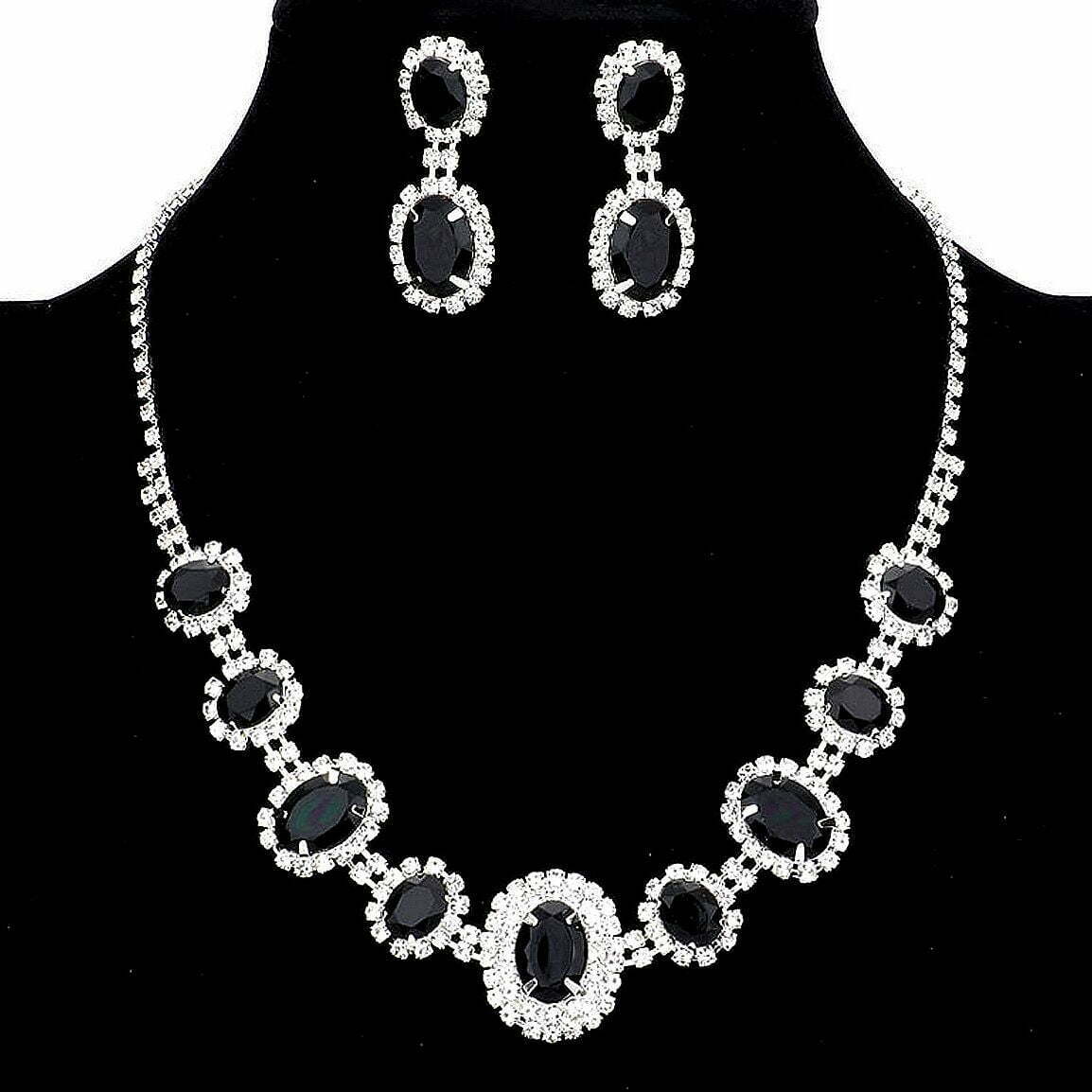 Oval Shape Rhinestone Princess set
