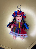 Muñeca Lele Keychain - Authentic Mexican Otomi Doll from Querétaro | Handmade Traditional Folk Art Doll