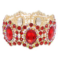 Baroque Crystal Gemstone Cluster Stretch Bracelet