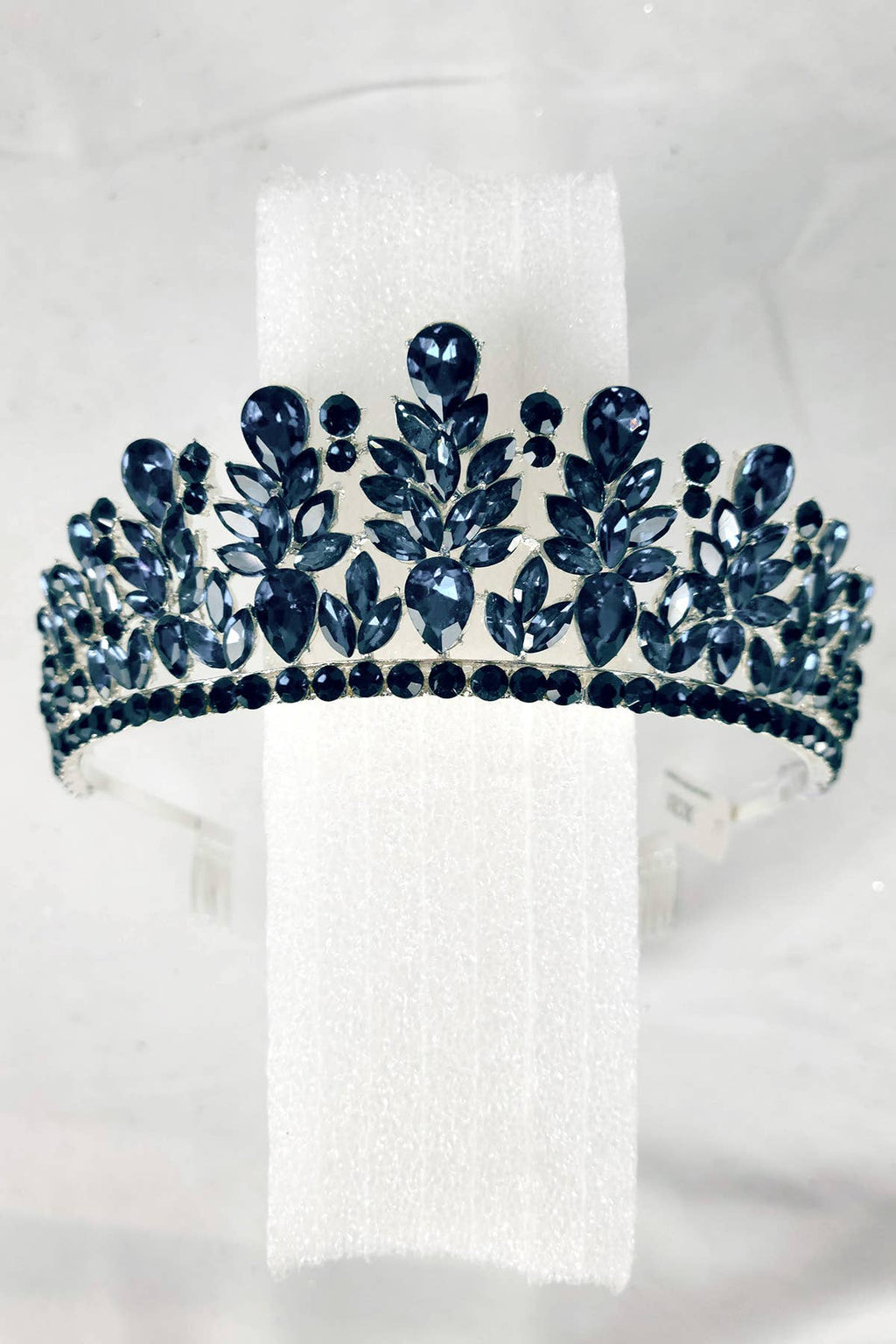 CR 163 HT971 Metal tiara with jewel rhinestones Lavender