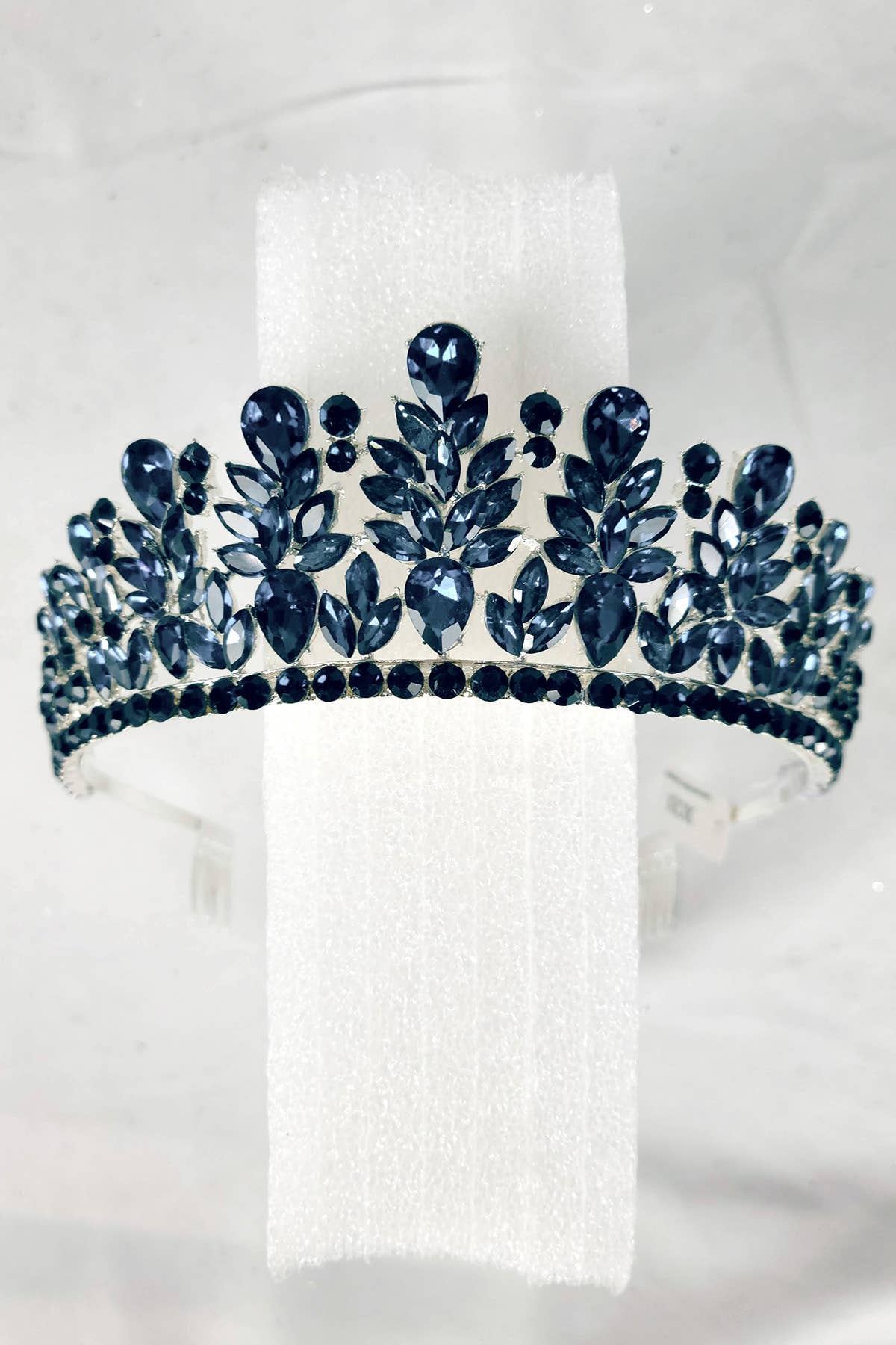 CR 163 HT971 Metal tiara with jewel rhinestones Lavender