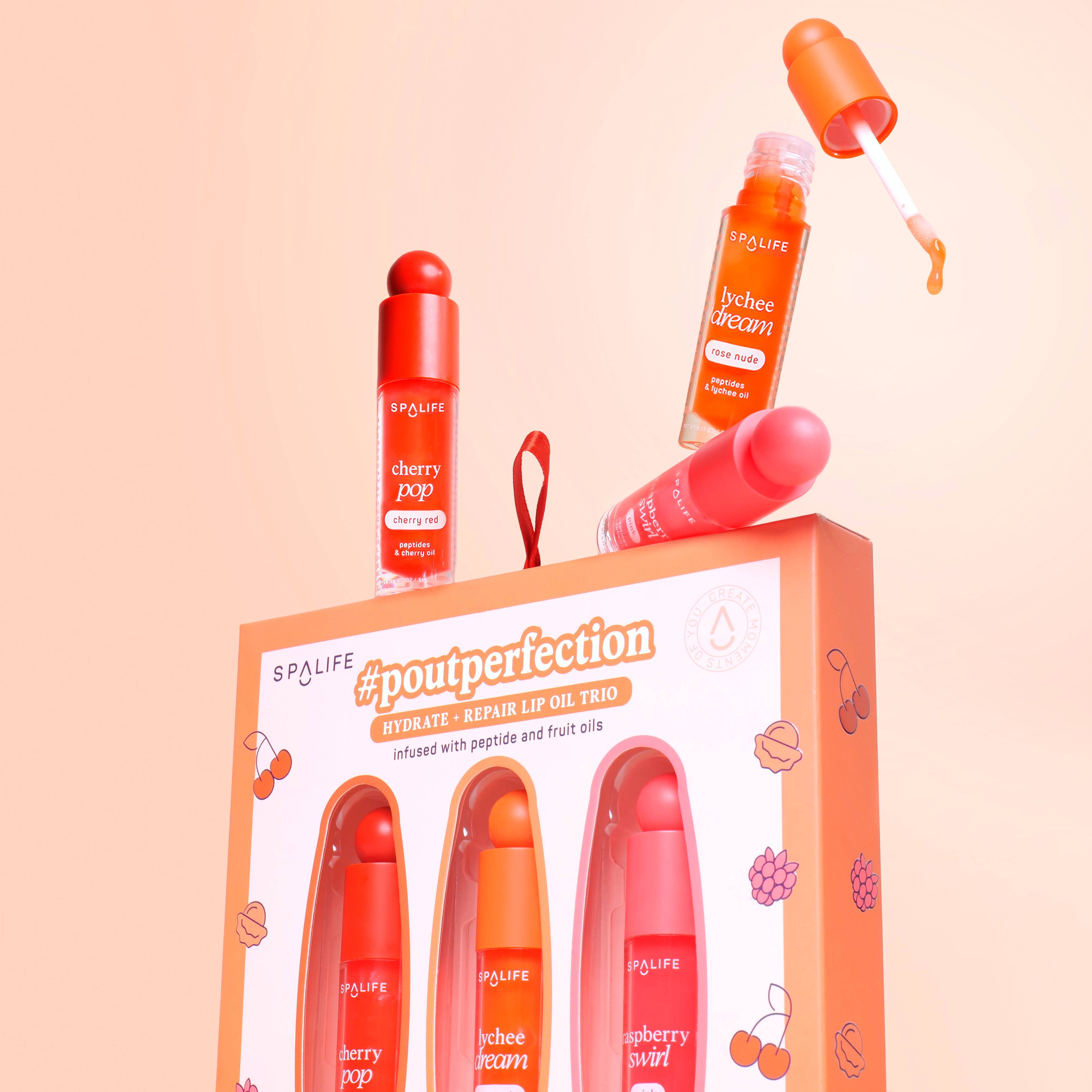 PoutPerfection Lip Gloss Trio Christmas Holiday Gift Set