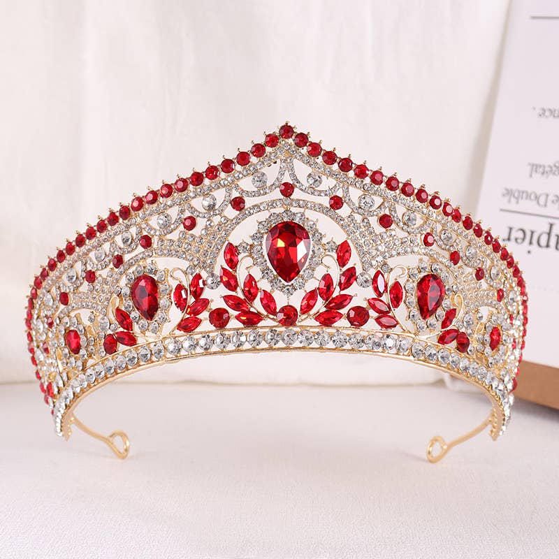 Luxe Red Crystal Tiara - CR144