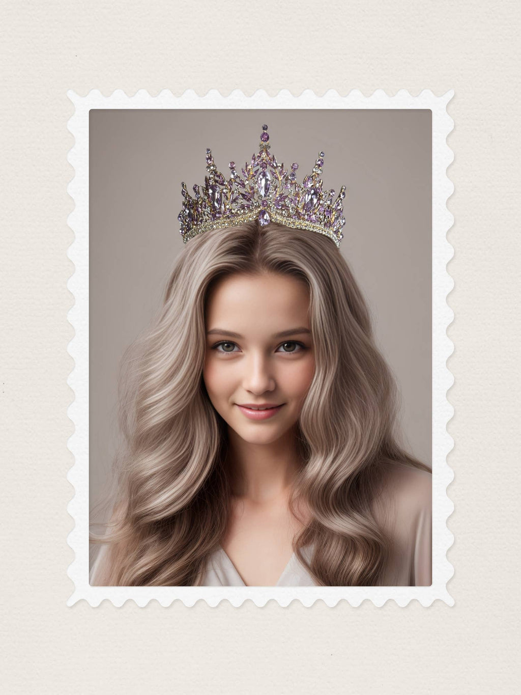 Purple and gold tiara - CR130
