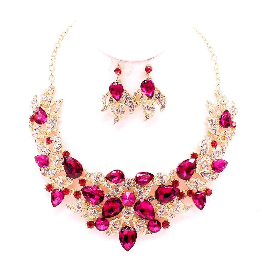Flower theme Casting Chunky necklace Set B
