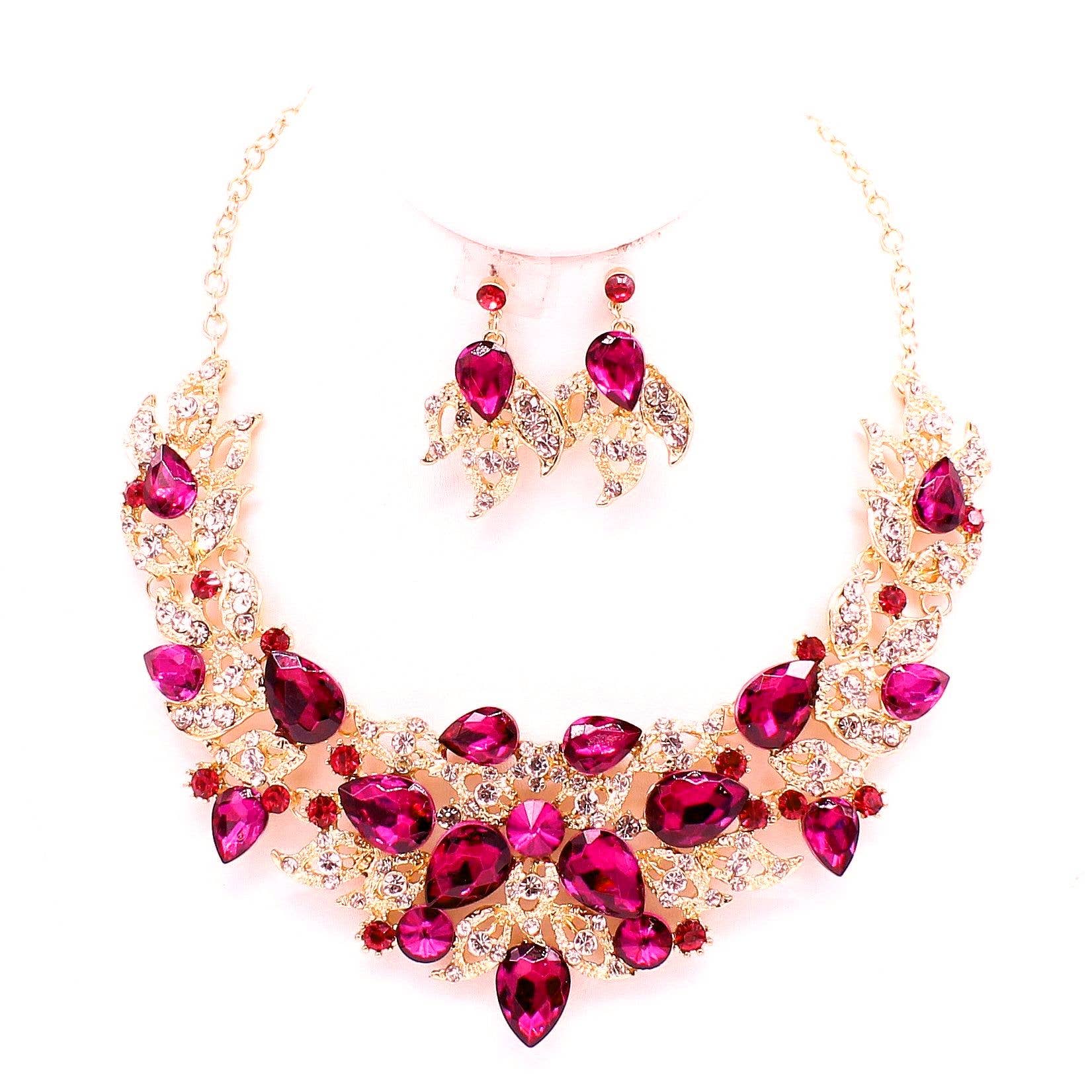 Flower theme Casting Chunky necklace Set B