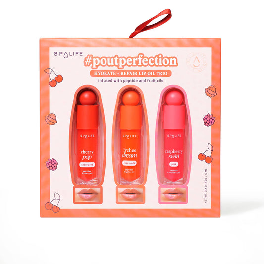 PoutPerfection Lip Gloss Trio Christmas Holiday Gift Set