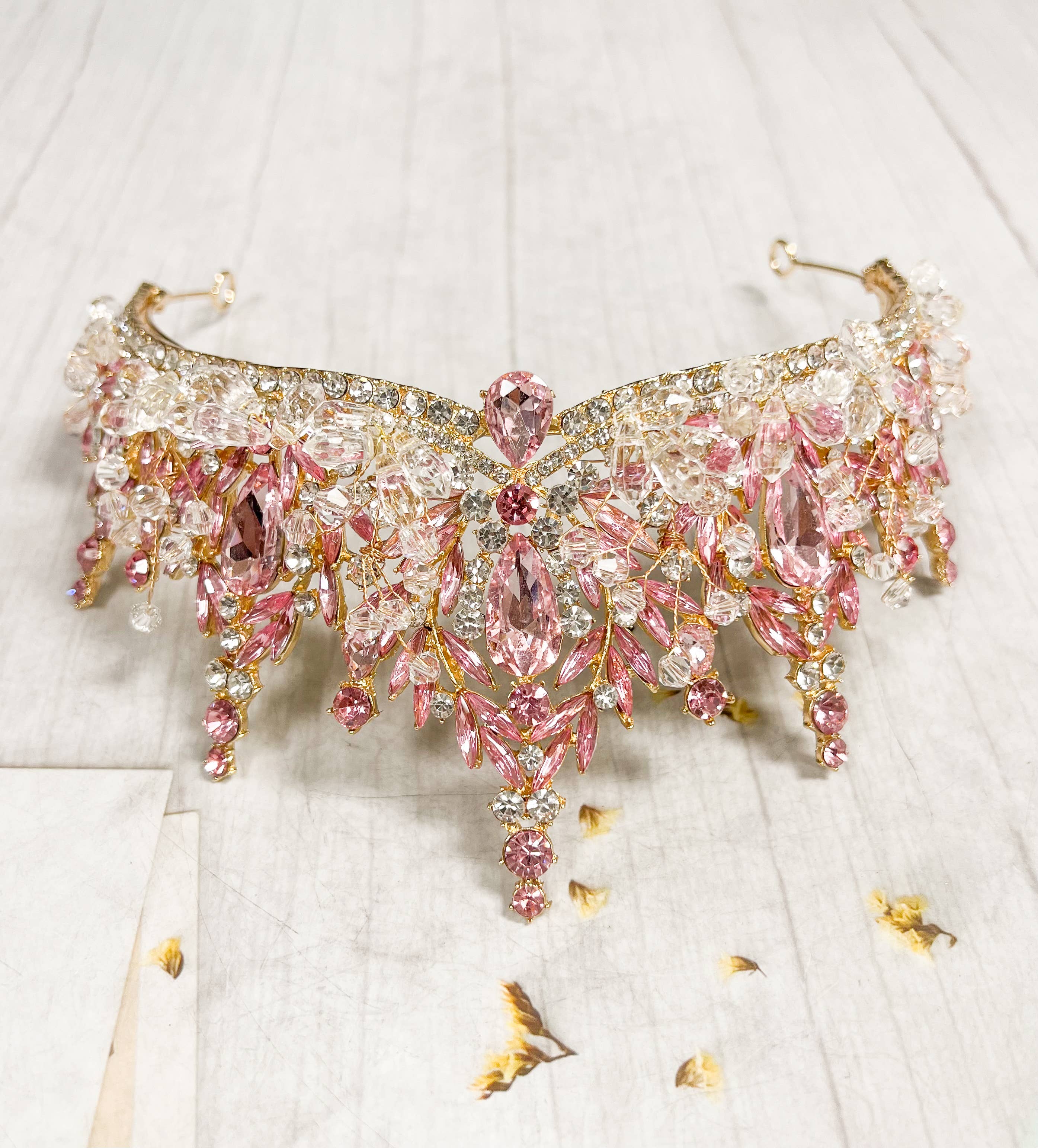 Pink Crystal crown - CR153
