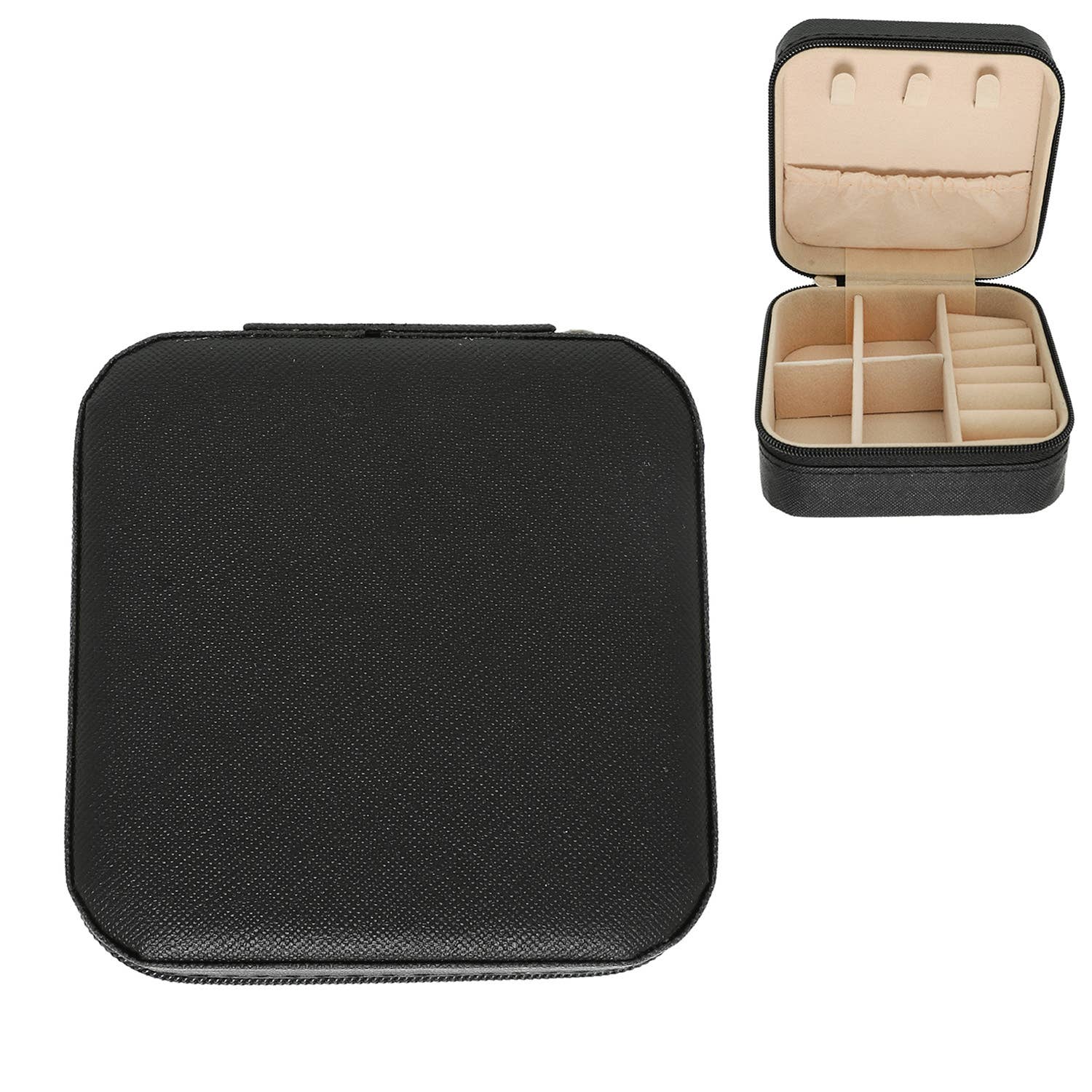 Monochromatic Pu Leather Jewelry Box