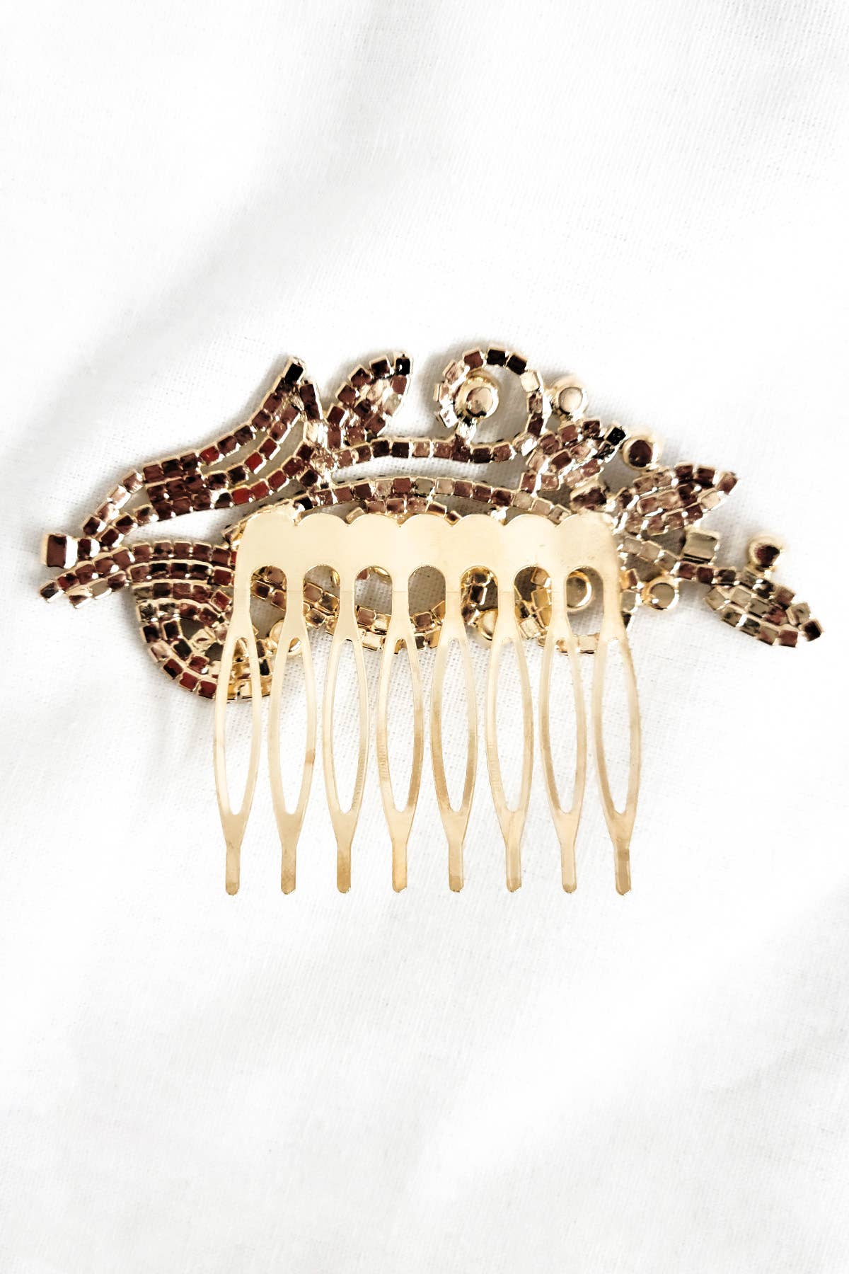 Metal Hair Comb With Jewels HJH0856
