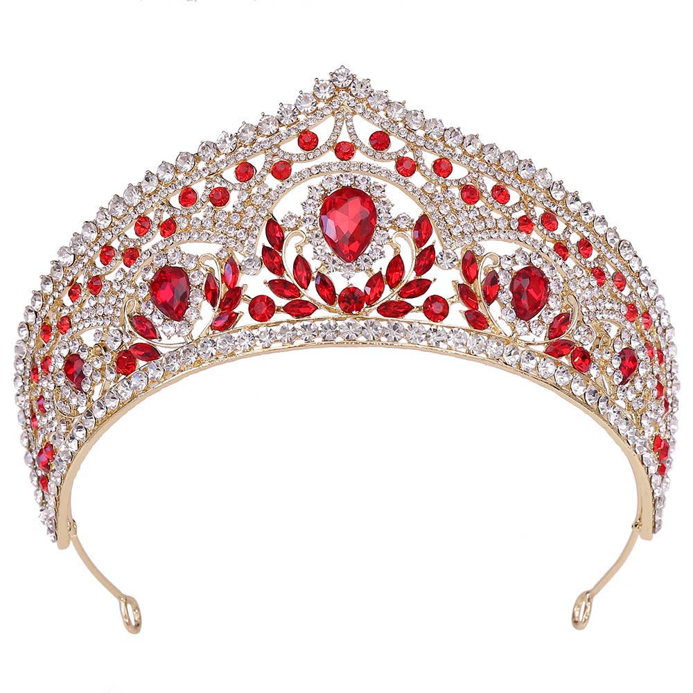Luxe Red Crystal Tiara - CR144