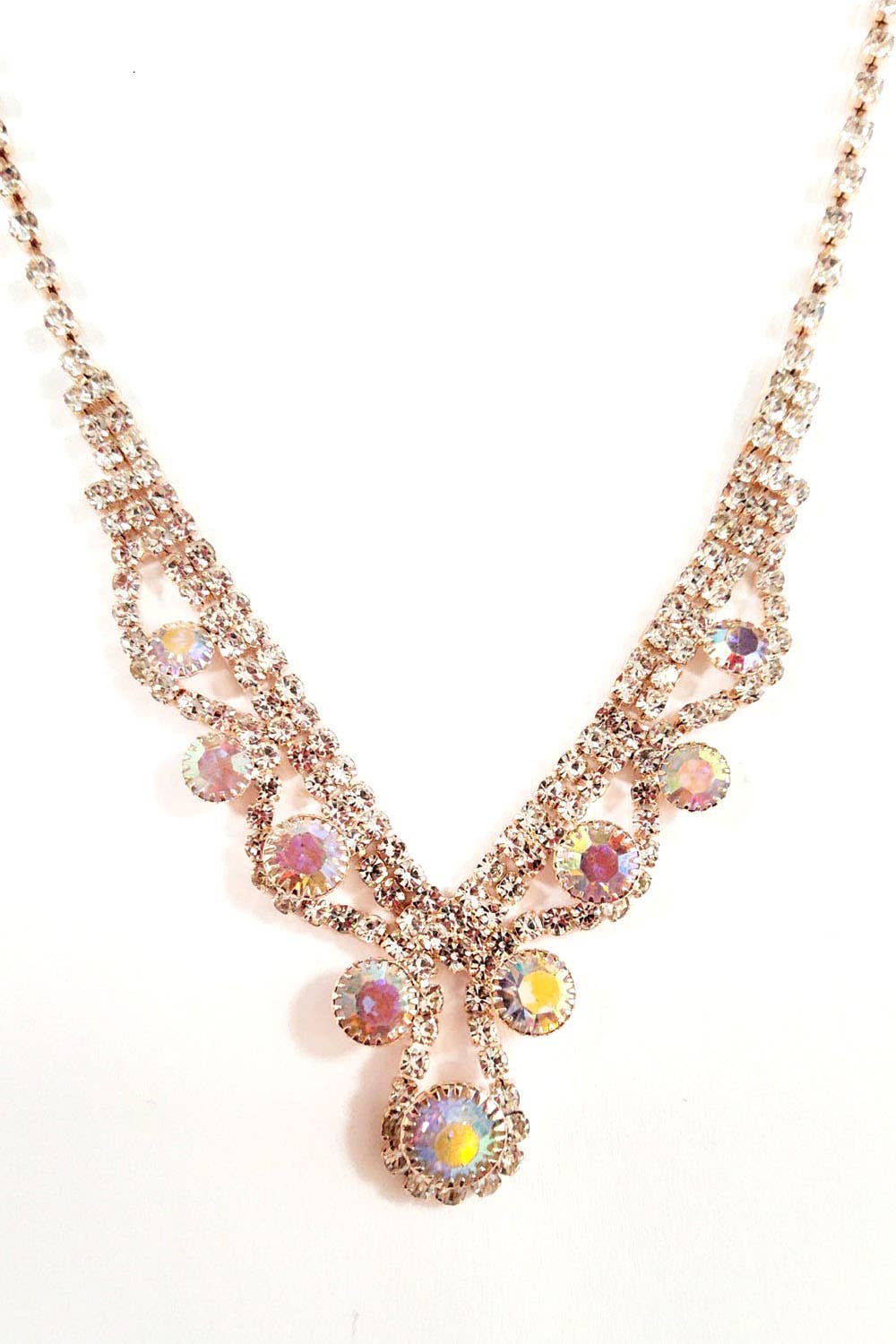 Metal Necklace, Earring, & Bracelet Set with Jewels JR3174-