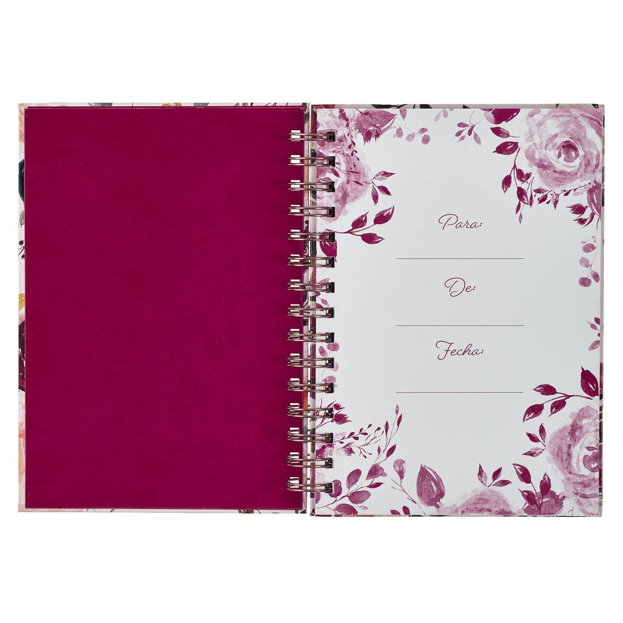 Diario Espiral Rosado Floral Los Planes Jer. 29:11