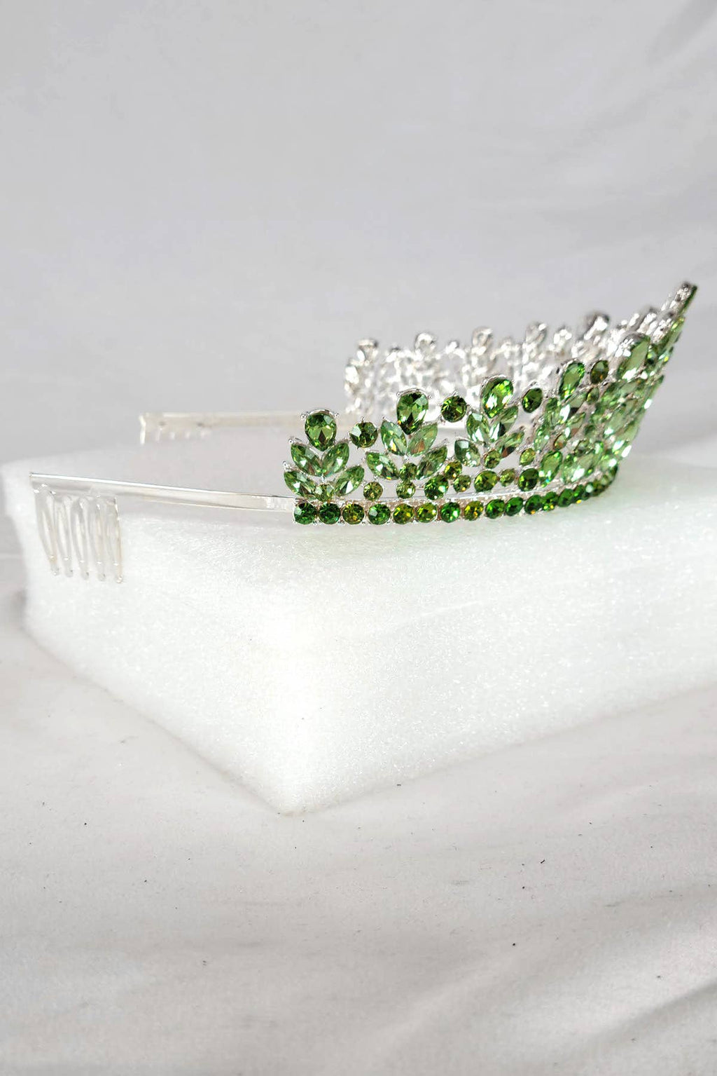 CR 163 HT971 Metal tiara with jewel rhinestones Lavender