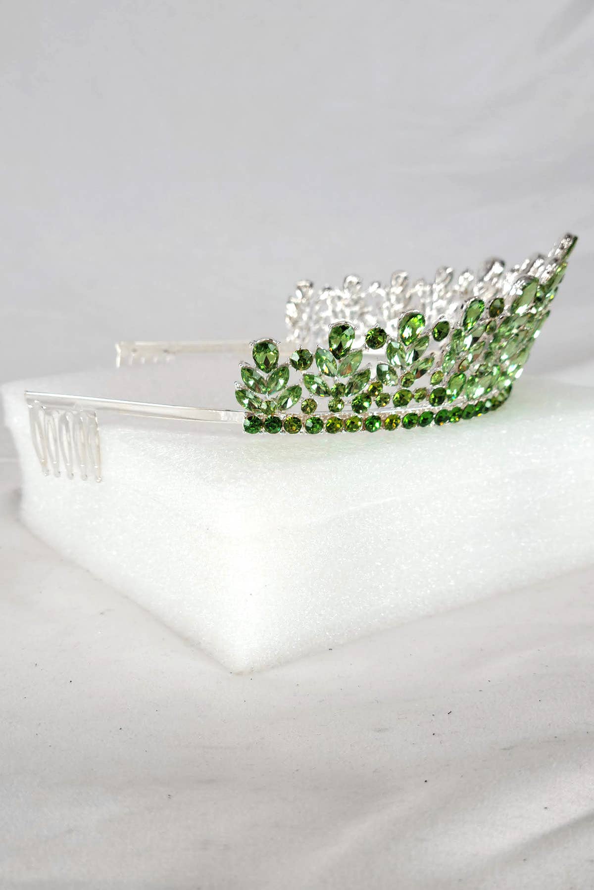 CR 163 HT971 Metal tiara with jewel rhinestones Lavender