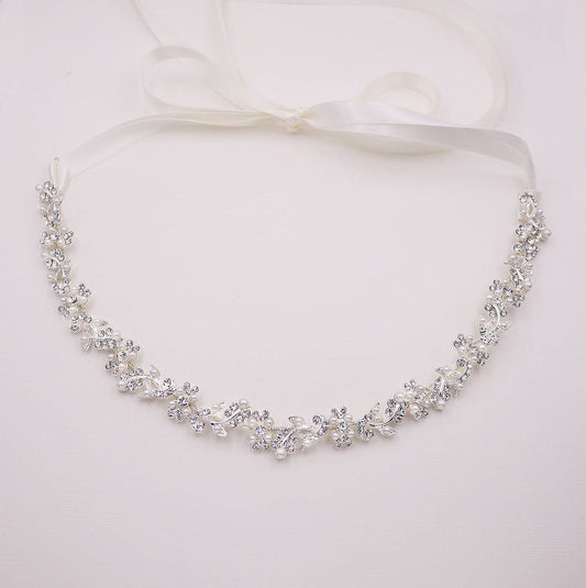 Flora Silver Headband
