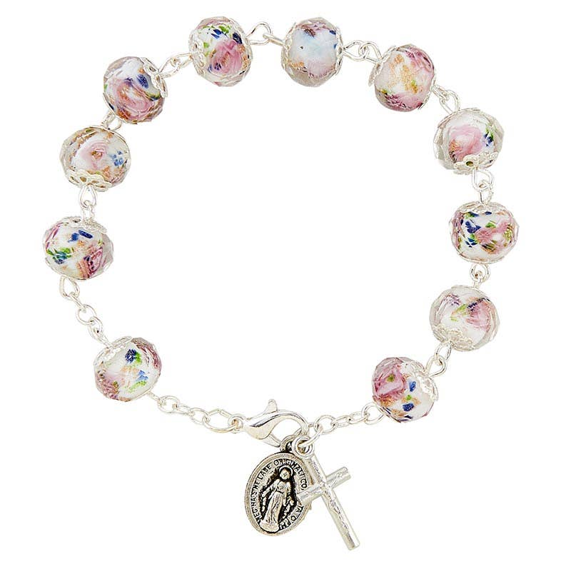 White Rosary Bracelet