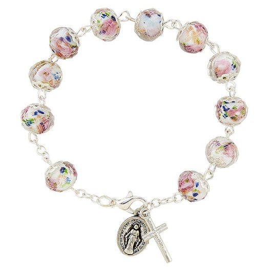 White Rosary Bracelet
