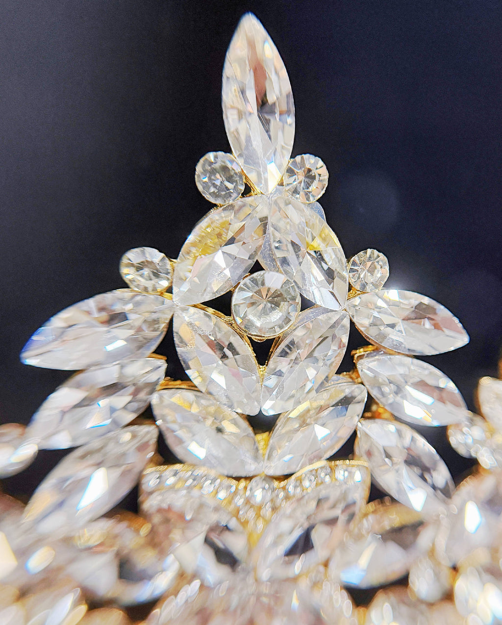 Clear/Gold Crystal Crown - CR147