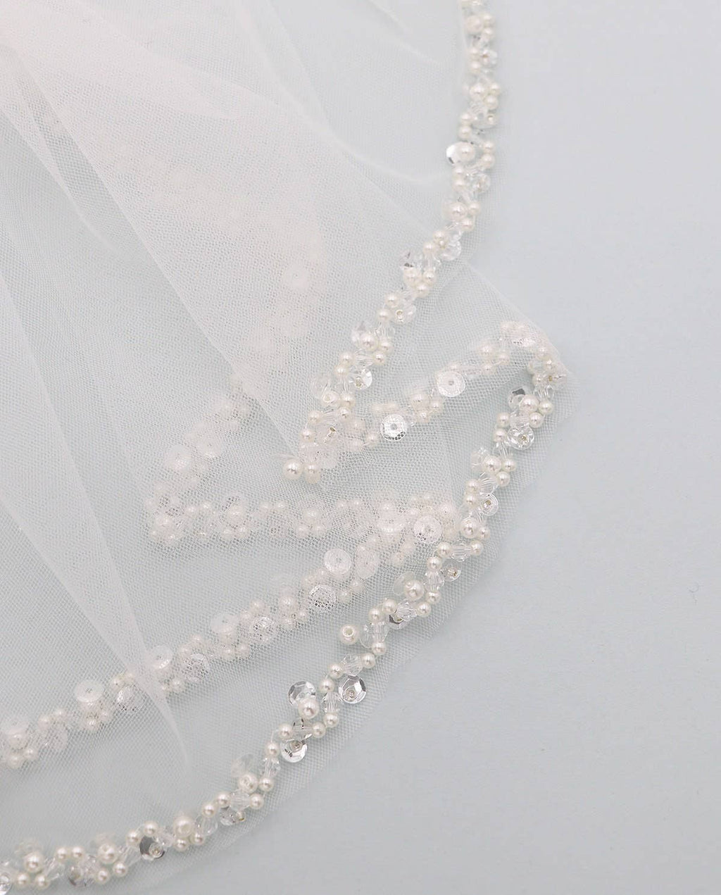 Pearl Beaded Wedding Veil