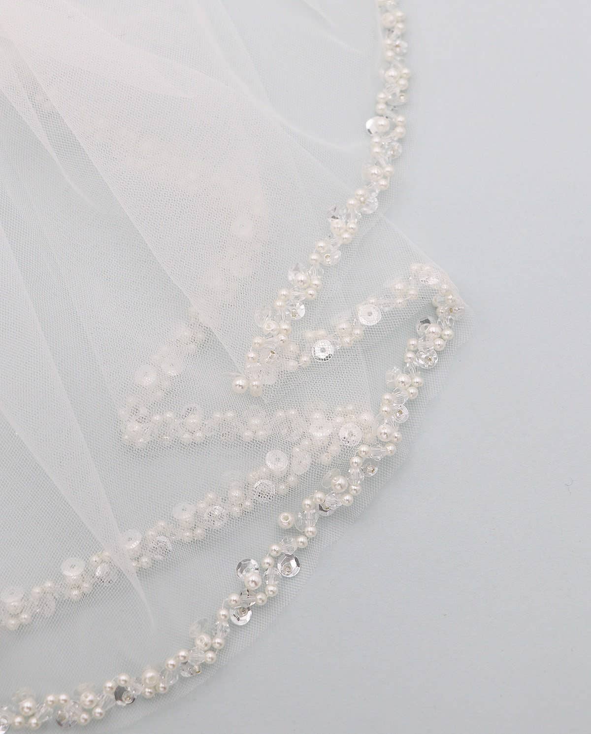 Pearl Beaded Wedding Veil