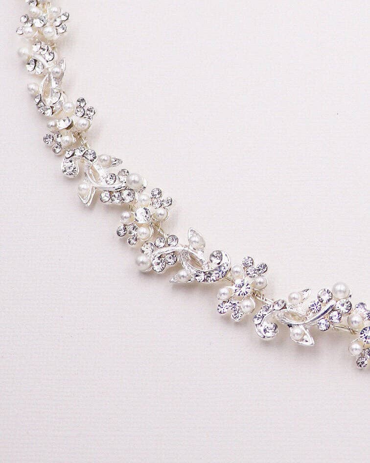 Flora Silver Headband