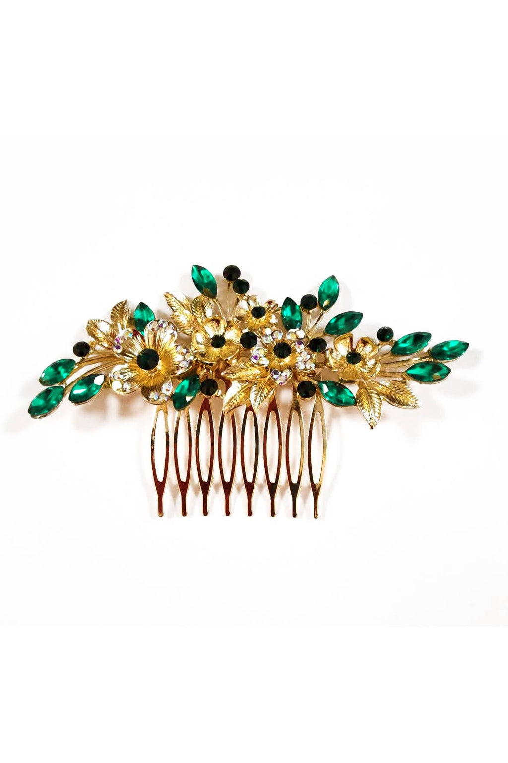 Metal Hair Comb With Jewels HJH0837-
