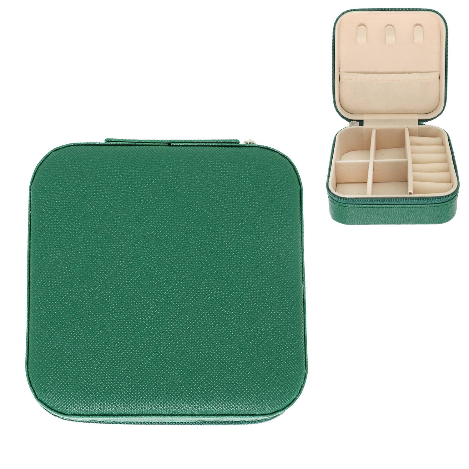 Monochromatic Pu Leather Jewelry Box