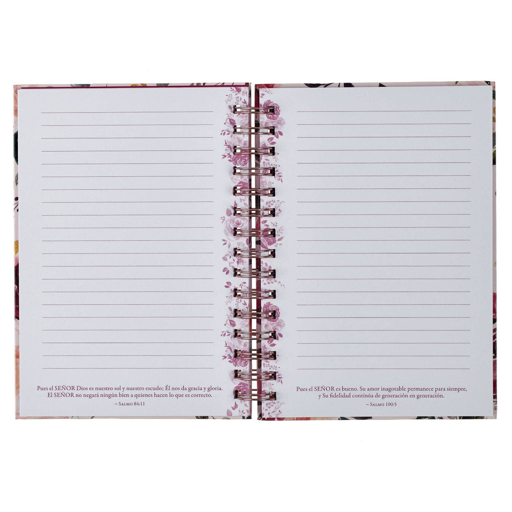 Diario Espiral Rosado Floral Los Planes Jer. 29:11